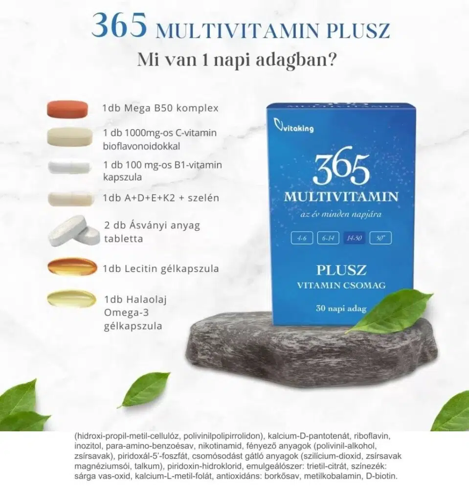 Vitaking 365 Multivitamin Plusz vitamin csomag - 30db 2 Vitaking 365 Multivitamin Plusz vitamin csomag - 30db - Image 2