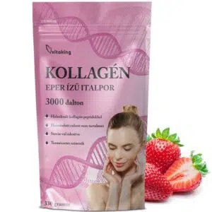 Vitaking Kollagén Eper ízű italpor - 330g - Image 2
