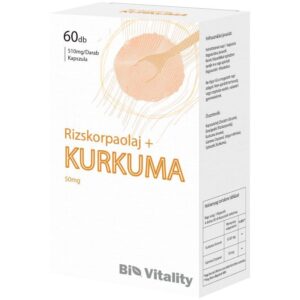 Bio Vitality Kurkuma+rizskorpaolaj lágyzselatin kapszula - 60db