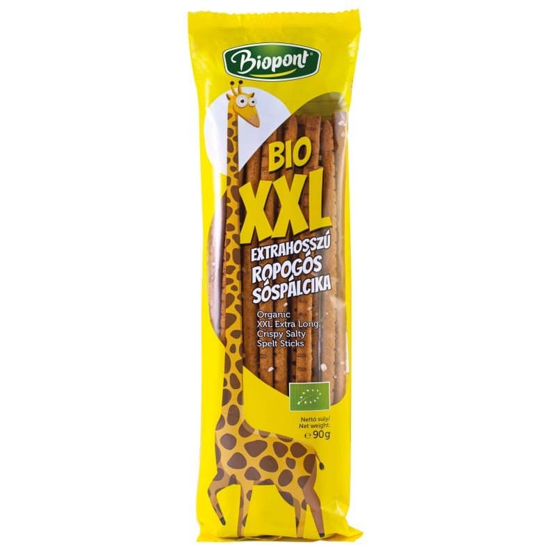 Biopont XXL Extra hosszú ropogós sóspálcika - 90g 1 Biopont XXL Extra hosszú ropogós sóspálcika - 90g