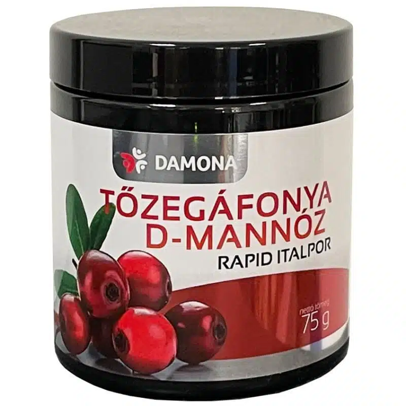 Damona Tőzegáfonya-D-mannóz Rapid italpor - 75g 1 Damona Tőzegáfonya-D-mannóz Rapid italpor - 75g
