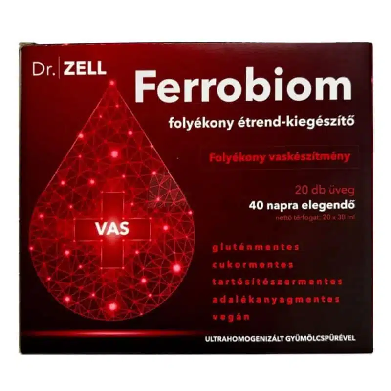 Dr. Zell Ferrobiom folyékony étrend-kiegészítő - 20db 1 Dr. Zell Ferrobiom folyékony étrend-kiegészítő - 20db