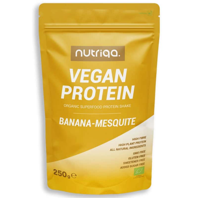 Nutriqa Bio Banán-Mesquite Vegán Proteinmix - 250g 1 Nutriqa Bio Banán-Mesquite Vegán Proteinmix - 250g