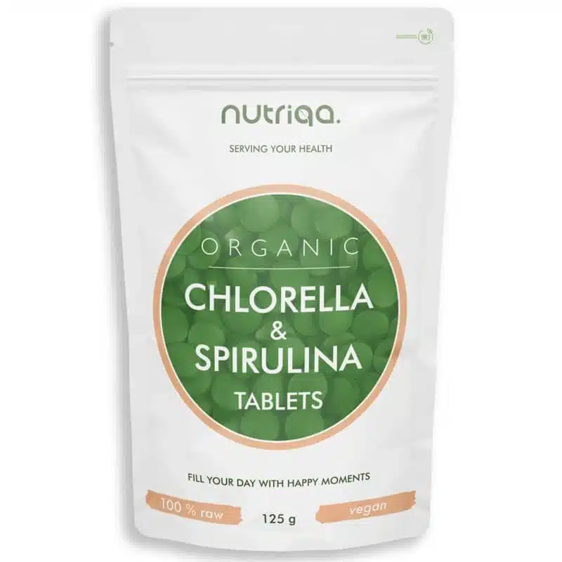 Nutriqa Bio Chlorella és Spirulina Alga tabletta - 125g 1 Nutriqa Bio Chlorella és Spirulina Alga tabletta - 125g