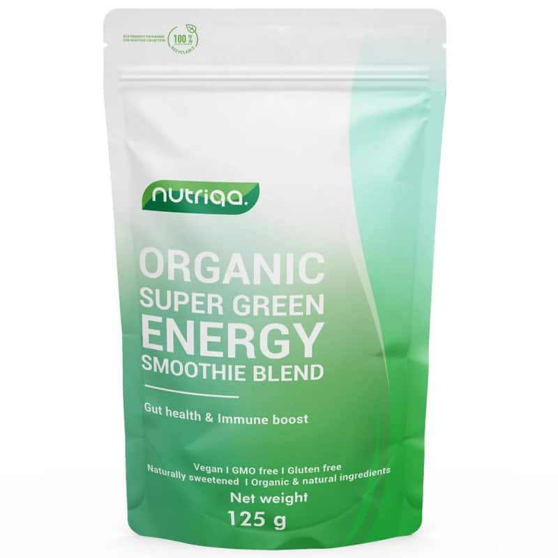 Nutriqa Bio Szuper Zöld Energia porkeverék - 125g 1 Nutriqa Bio Szuper Zöld Energia porkeverék - 125g