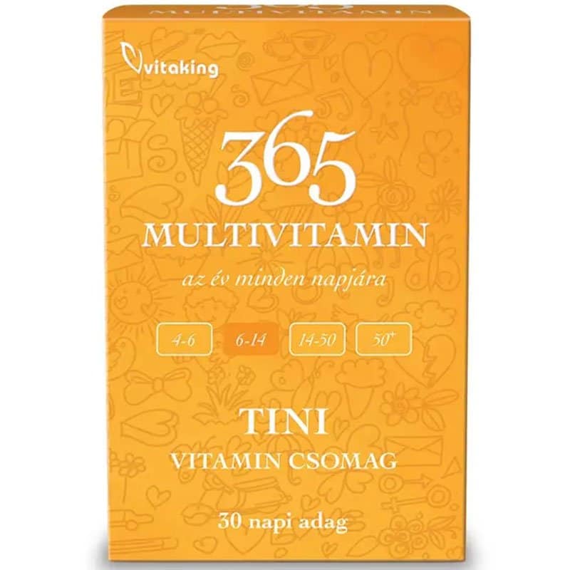 Vitaking 365 Multivitamin Tini vitamin csomag - 30db 1 Vitaking 365 Multivitamin Tini vitamin csomag - 30db
