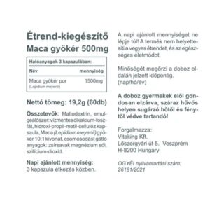 Vitaking Maca 500mg kapszula - 60db 7 Vitaking Maca 500mg kapszula - 60db - Image 4