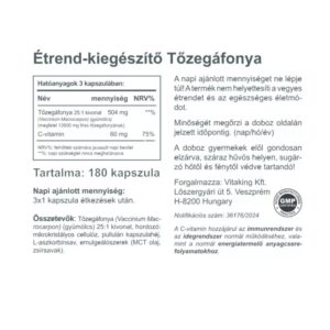 Vitaking Tőzegáfonya C-vitaminnal kapszula - 180db - Image 2