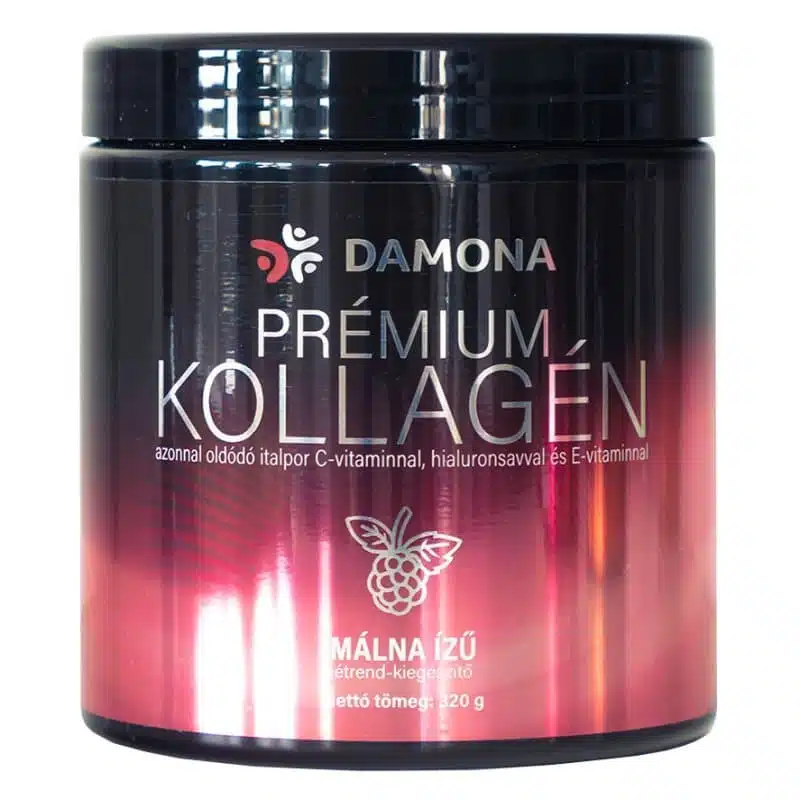 Damona Prémium Kollagén málna ízű italpor - 320g 1 Damona Prémium Kollagén málna ízű italpor - 320g