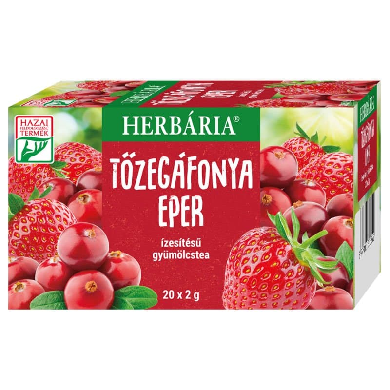 Herbária Tőzegáfonya-Eper tea - 20 filter 1 Herbária Tőzegáfonya-Eper tea - 20 filter
