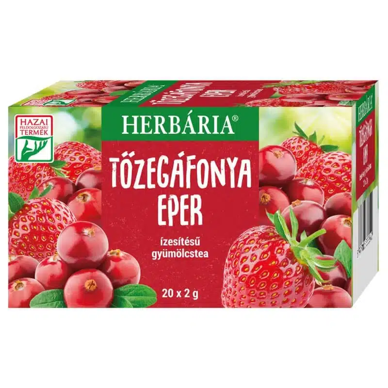 Herbária Tőzegáfonya-Eper tea - 20 filter 1 Herbária Tőzegáfonya-Eper tea - 20 filter