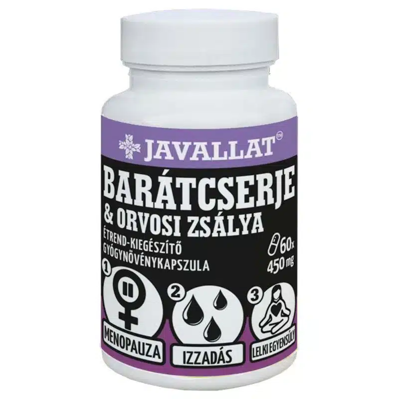 Javallat Barátcserje és Orvosi zsálya kapszula - 60db 1 Javallat Barátcserje és Orvosi zsálya kapszula - 60db