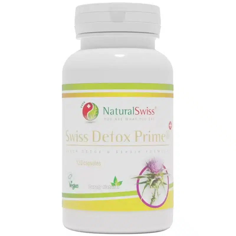 Natural Swiss Detox Prime teljeskörű májvédő, méregtelenítő kapszula - 120db 1 Natural Swiss Detox Prime teljeskörű májvédő, méregtelenítő kapszula - 120db
