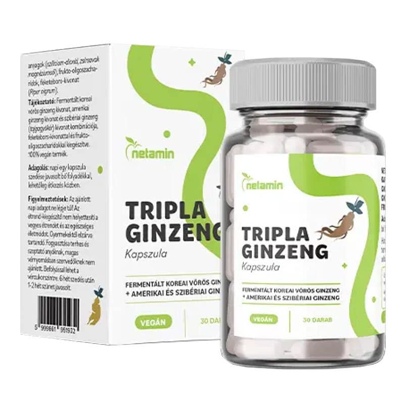 Netamin Tripla Ginzeng kapszula - 30db 1 Netamin Tripla Ginzeng kapszula - 30db
