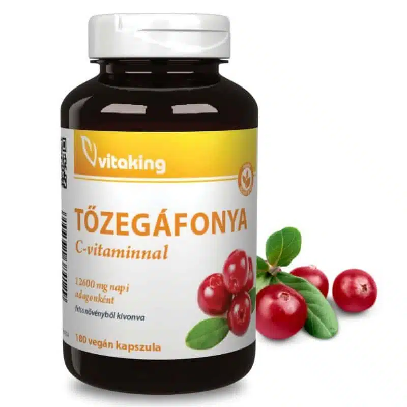 Vitaking Tőzegáfonya C-vitaminnal kapszula - 180db 1 Vitaking Tőzegáfonya C-vitaminnal kapszula - 180db