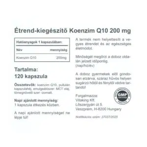 Vitaking Q10 200mg kapszula - 120db 5 Vitaking Q10 200mg kapszula - 120db - Image 3