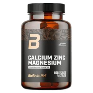 BioTech USA Kalcium Cink Magnézium szerves forrásból tabletta - 90db