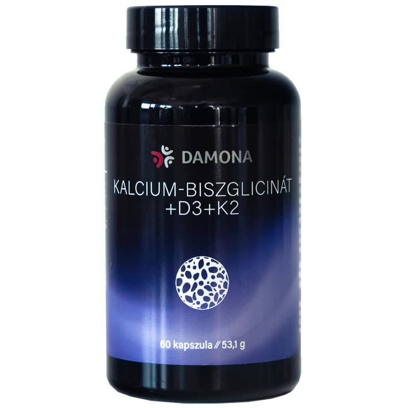 Damona Kalcium Biszglicinát+D3+K2 kapszula - 60db 1 Damona Kalcium Biszglicinát+D3+K2 kapszula - 60db