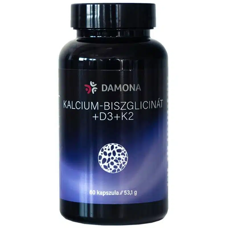 Damona Kalcium Biszglicinát+D3+K2 kapszula - 60db 1 Damona Kalcium Biszglicinát+D3+K2 kapszula - 60db