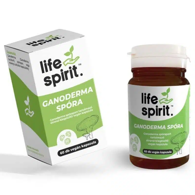 Life Spirit Ganoderma gomba spóra port tartalmazó kapszula - 60db 1 Life Spirit Ganoderma gomba spóra port tarlamazó kapszula - 60db