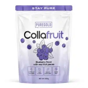 Pure Gold Collafruit Marha és Hal kollagén italpor gyümölcsdarabokkal - Áfonya - 300g