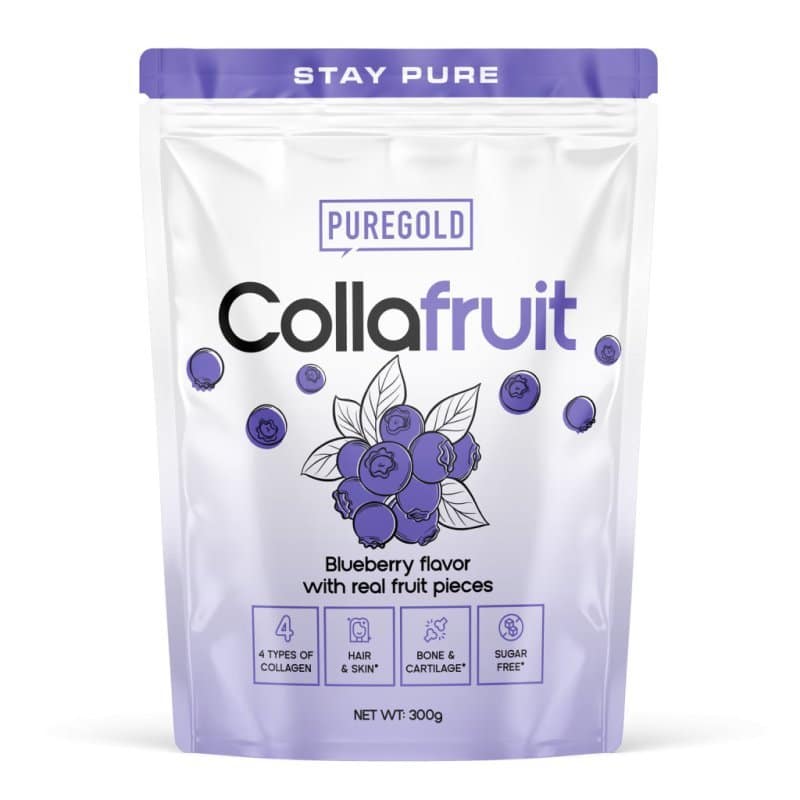 Pure Gold Collafruit Marha és Hal kollagén italpor gyümölcsdarabokkal - Áfonya - 300g 1 Pure Gold Collafruit Marha és Hal kollagén italpor gyümölcsdarabokkal - Áfonya - 300g