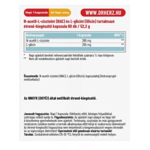 Dr. Herz NAC kapszula - 60db 3 Dr. Herz NAC kapszula