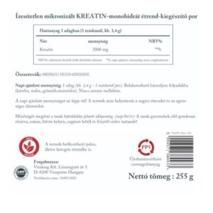 Vitaking Kreatin TASAKOS italpor - 255g 3 Vitaking Kreatin TASAKOS italpor - 255g - Image 2