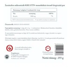 Vitaking Kreatin TASAKOS italpor - 255g 3 Vitaking Kreatin TASAKOS italpor - 255g - Image 2