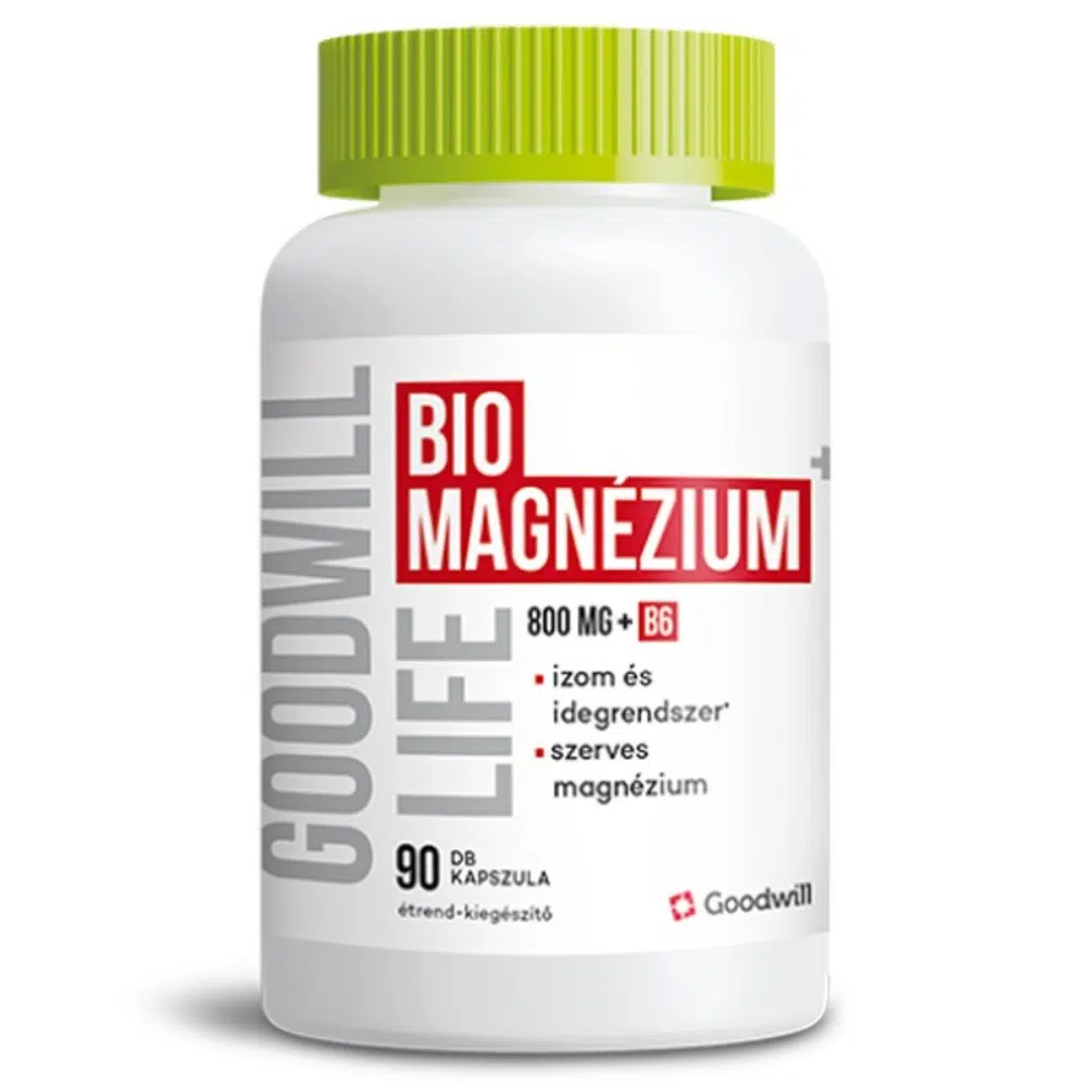 Goodwill Biomagnézium 800mg + B6-vitamin kapszula - 90db 1 Goodwill Biomagnézium 800mg + B6-vitamin kapszula - 90db