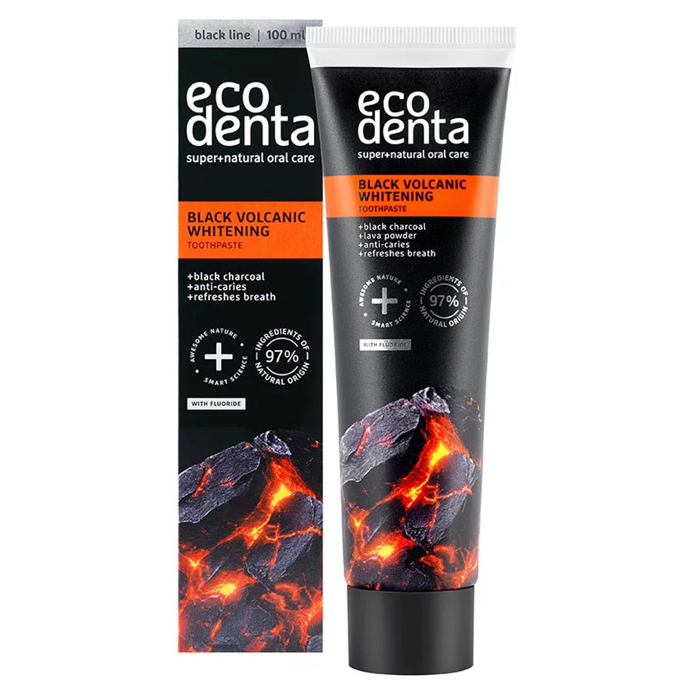 Ecodenta Fehérítő fogkrém szénnel és vulkáni ásványokkal - 100ml 1 Ecodenta Fehérítő fogkrém szénnel és vulkáni ásványokkal - 100ml