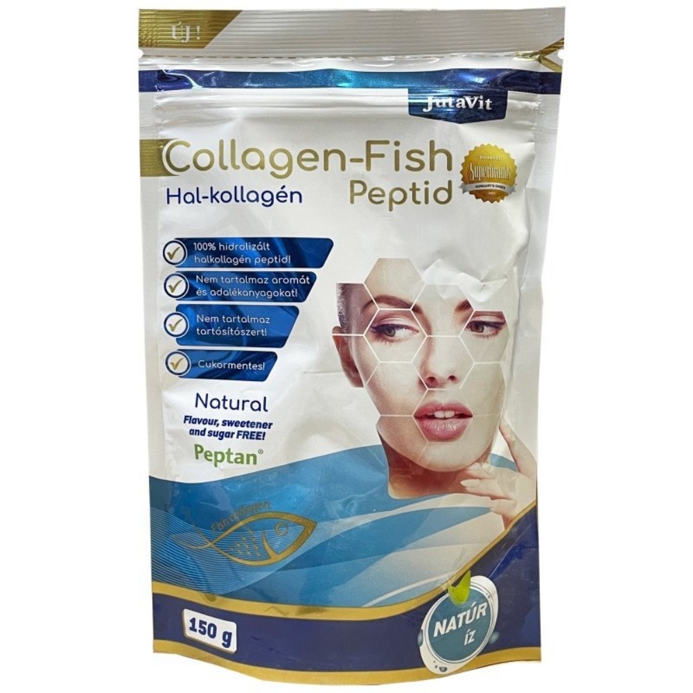 JutaVit Collagen Fish Peptid natúr halkollagén italpor - 150g 1 JutaVit Collagen Fish Peptid natúr halkollagén italpor - 150g