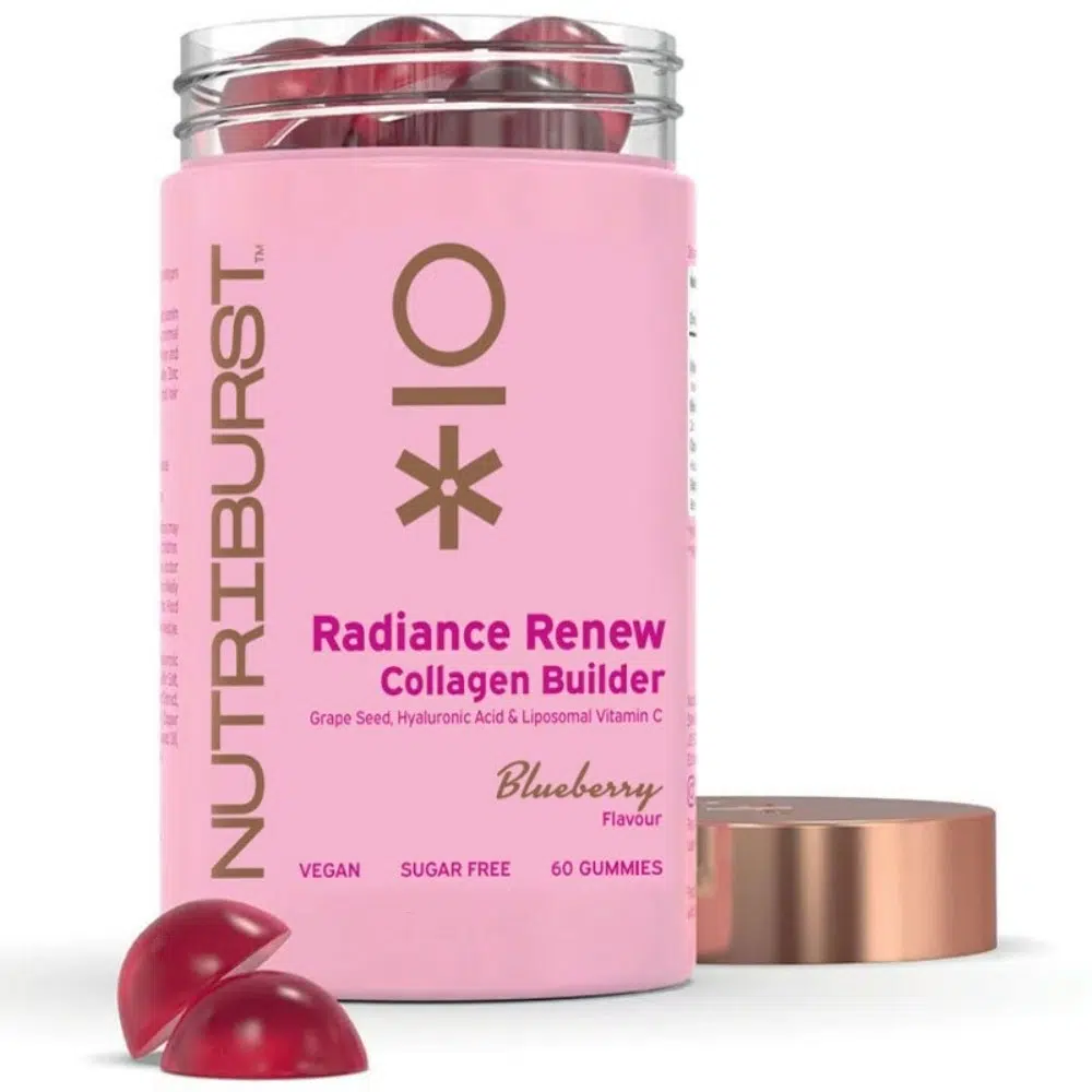 Nutriburst Radiance Renew Collagen Builder gumivitamin, áfonya ízesítéssel - 60db 1 Nutriburst Radiance Renew Collagen Builder gumivitamin, áfonya ízesítéssel - 60db