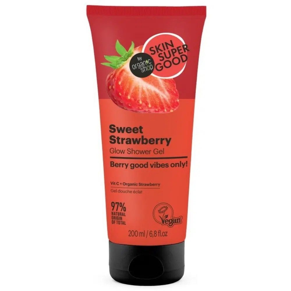 Skin Super Good Sweet Strawberry ragyogásfokozó tusfürdő gél - 200ml 1 Skin Super Good Sweet Strawberry ragyogásfokozó tusfürdő gél - 200ml