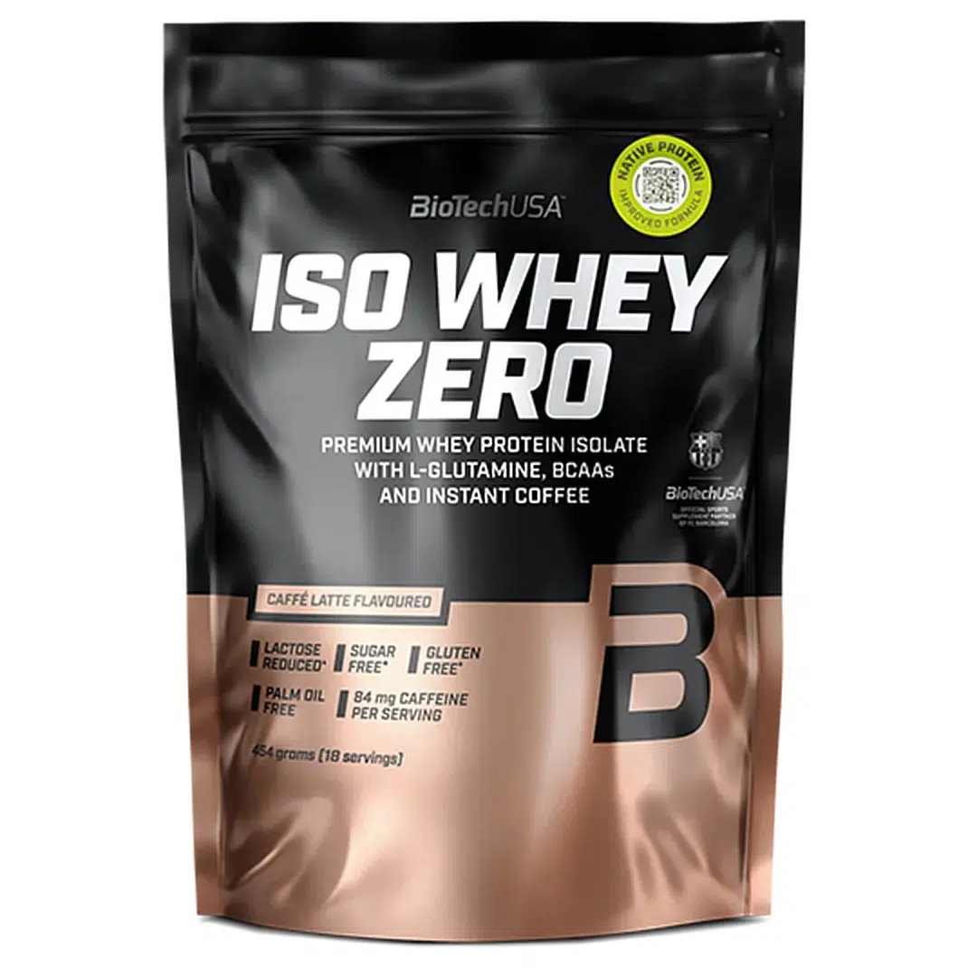 BioTech USA 100% IsoWhey ZERO caffé latte fehérjepor - 454g 1 BioTech USA 100% IsoWhey ZERO caffé latte fehérjepor - 454g