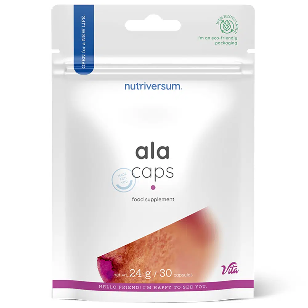 Nutriversum ALA - Alfa-liponsav kapszula - 30db 1 Nutriversum ALA - Alfa-liponsav kapszula - 30db