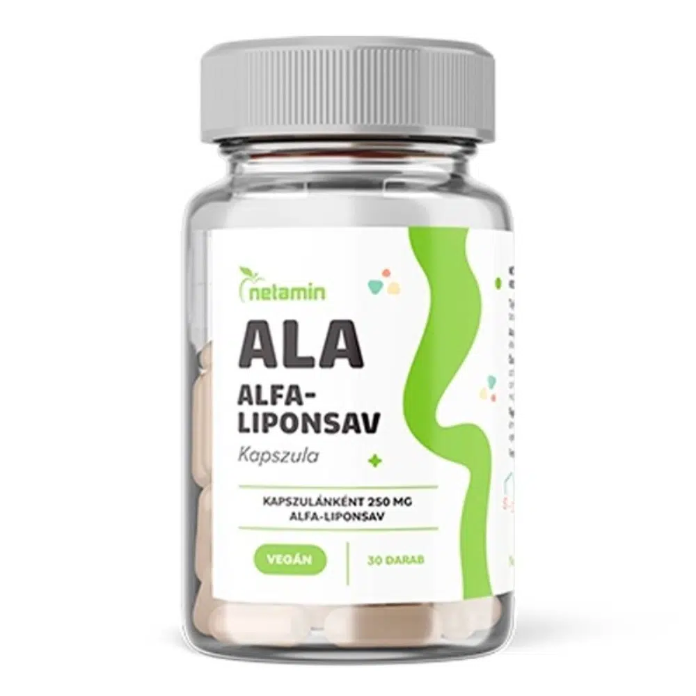 Netamin Alfa-Liponsav (ALA) kapszula - 30db 1 Netamin Alfa-Liponsav (ALA) kapszula - 30db