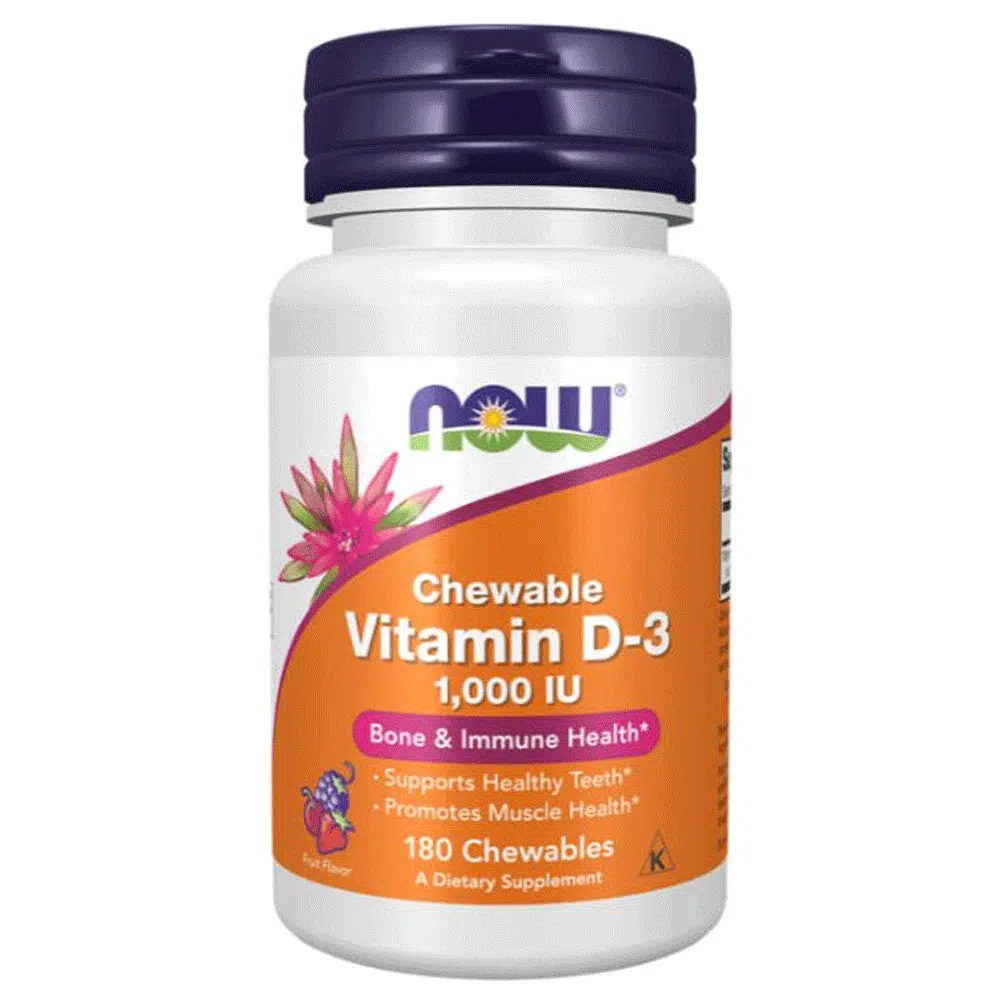 Now D3-vitamin 1000NE rágótabletta - 180db 1 Now D3-vitamin 1000NE rágótabletta - 180db