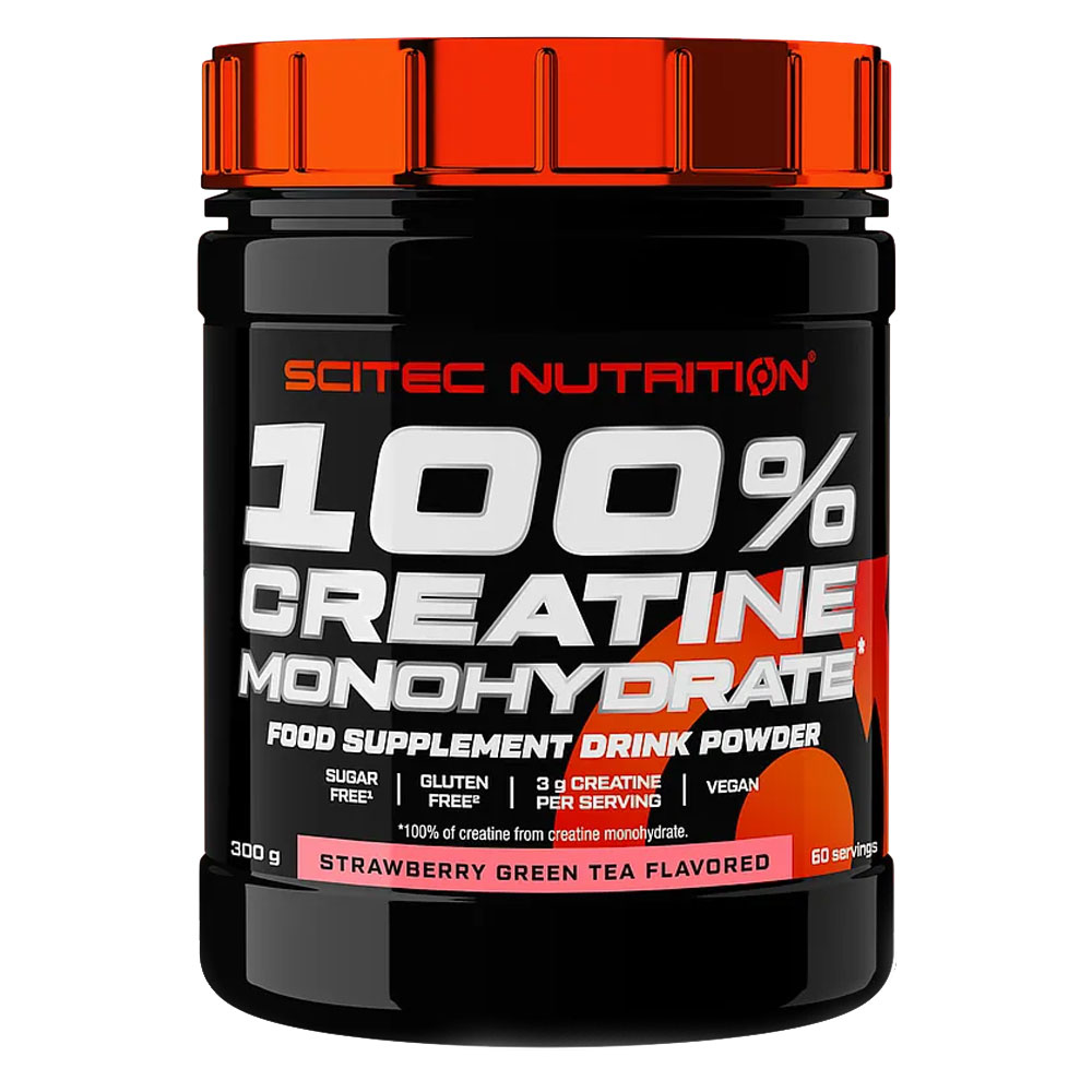 Scitec Nutrition 100% Creatine monohydrate eper-zöldtea - 300g 1 Scitec Nutrition 100% Creatine monohydrate eper-zöldtea - 300g