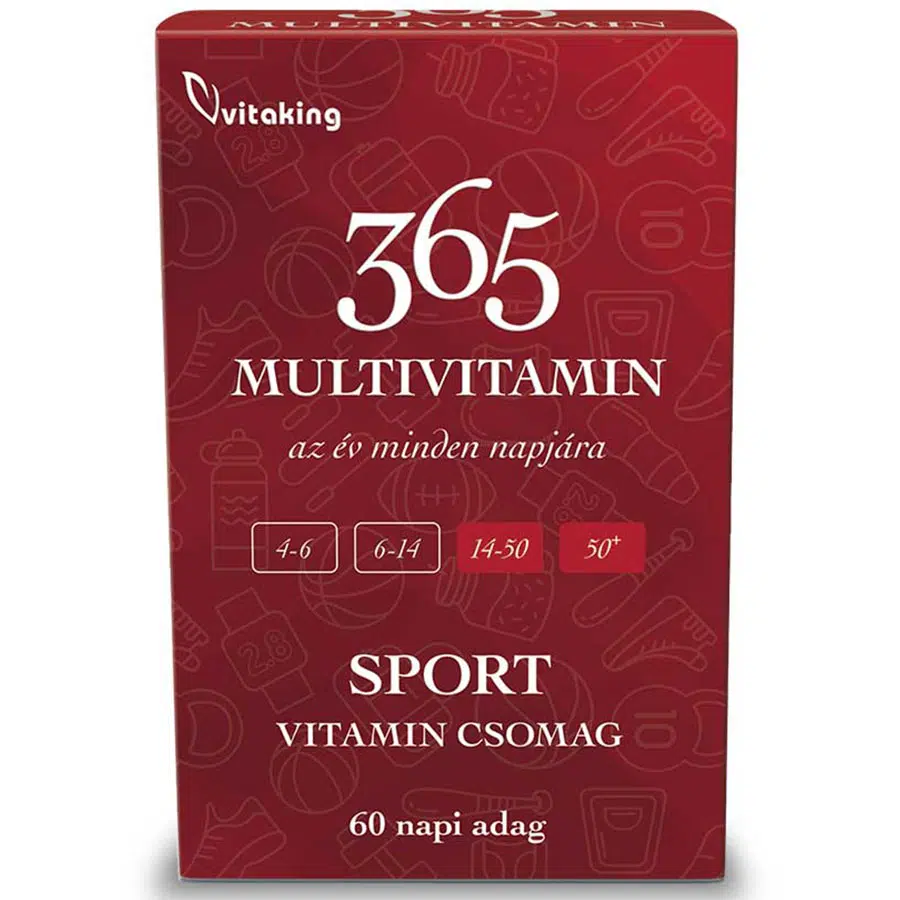 VitaKing 365 Multivitamin Sport vitamin csomag - 60db 1 VitaKing 365 Multivitamin Sport vitamin csomag - 30db
