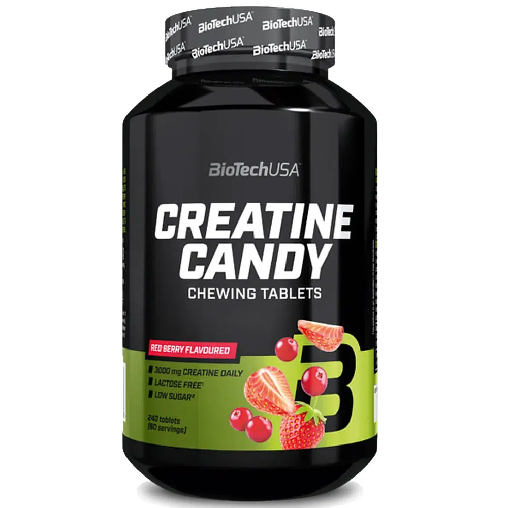 Biotech Creatine Candy Red Berry rágótabletta - 240db 1 Biotech Creatine Candy Red Berry rágótabletta - 240db