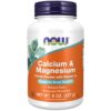 Now Calcium & Magnesium por D-vitaminnal - 227 g