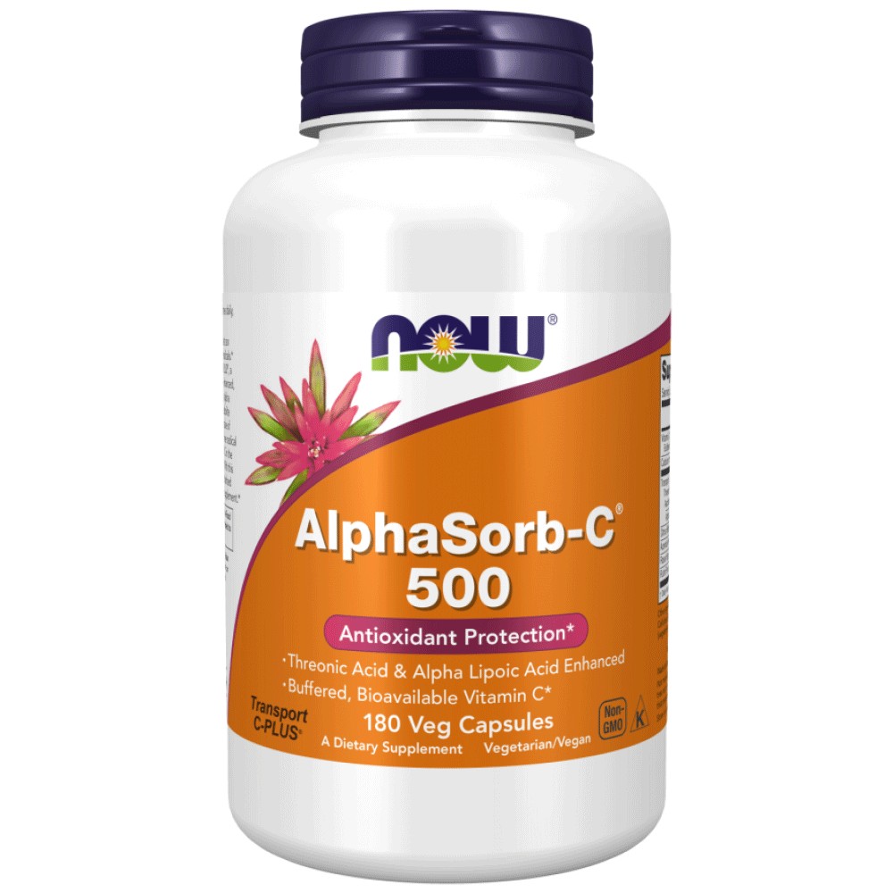 Now AlphaSorb - C-vitamin 500 mg - 180db 1 Now AlphaSorb - C-vitamin 500 mg - 180db