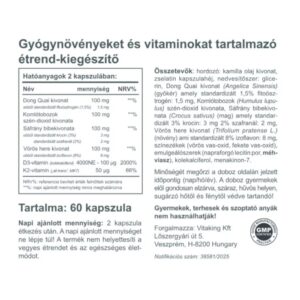 Vitaking Gyógynövény Komplex 50+ nőknek kapszula - 60db 4 Vitaking Gyógynövény Komplex 50+ nőknek kapszula - 60db - Image 2