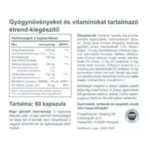 Vitaking Gyógynövény Komplex 50+ nőknek kapszula - 60db 4 Vitaking Gyógynövény Komplex 50+ nőknek kapszula - 60db - Image 2