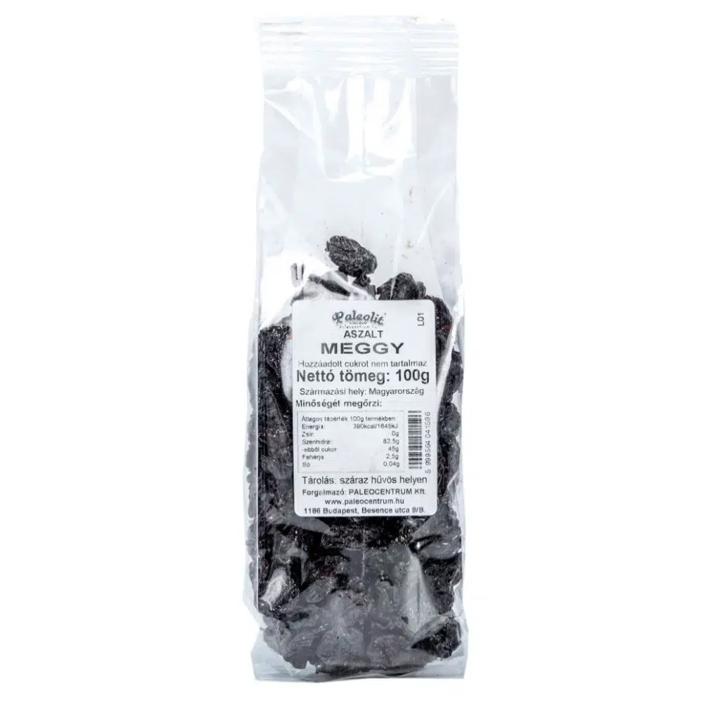 Paleolit Aszalt meggy cukormentes - 100g 1 Paleolit Aszalt meggy cukormentes - 100g