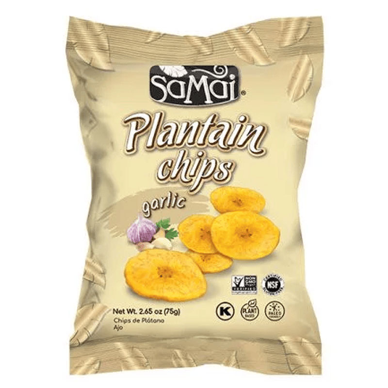 Samai Plantain chips fokhagymás - 75g 1 Samai Plantain chips fokhagymás - 75g
