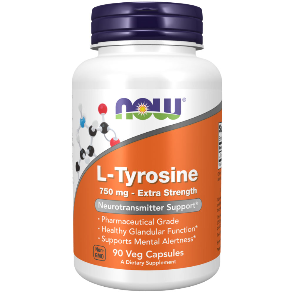 Now L-Tyrosine 750mg extra erős kapszula - 90db 1 Now L-Tyrosine 750mg extra erős kapszula - 90db
