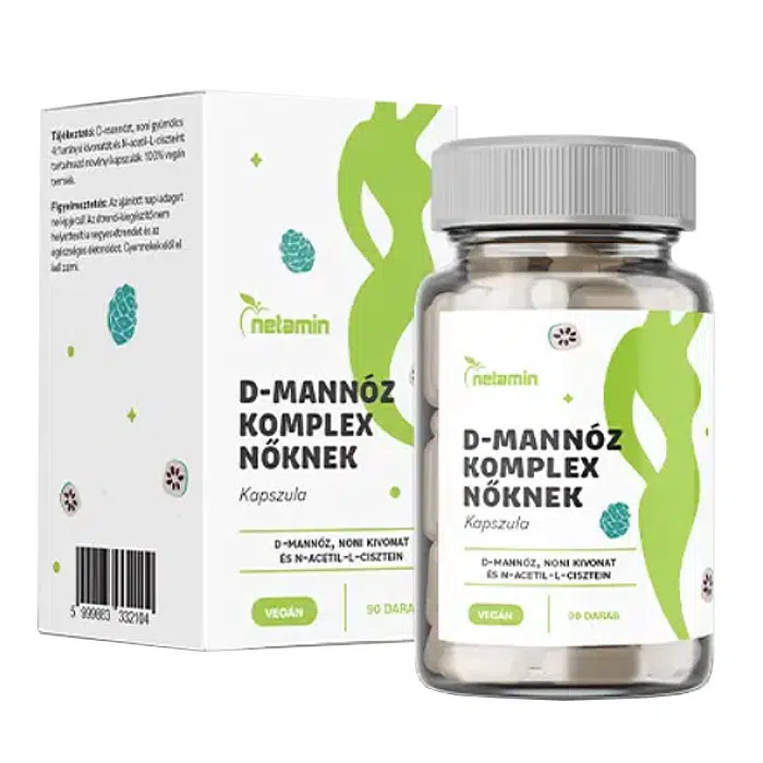 Netamin D-Mannóz Komplex nőknek kapszula - 90db 1 Netamin D-Mannóz Komplex nőknek kapszula - 90db