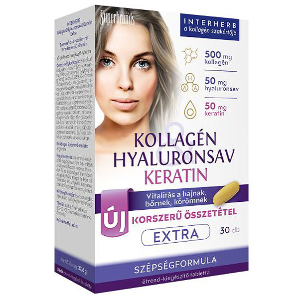 Interherb Kollagén Hyaluronsav Extra tabletta - 30db 1 Interherb Kollagén Hyaluronsav Extra tabletta - 30db